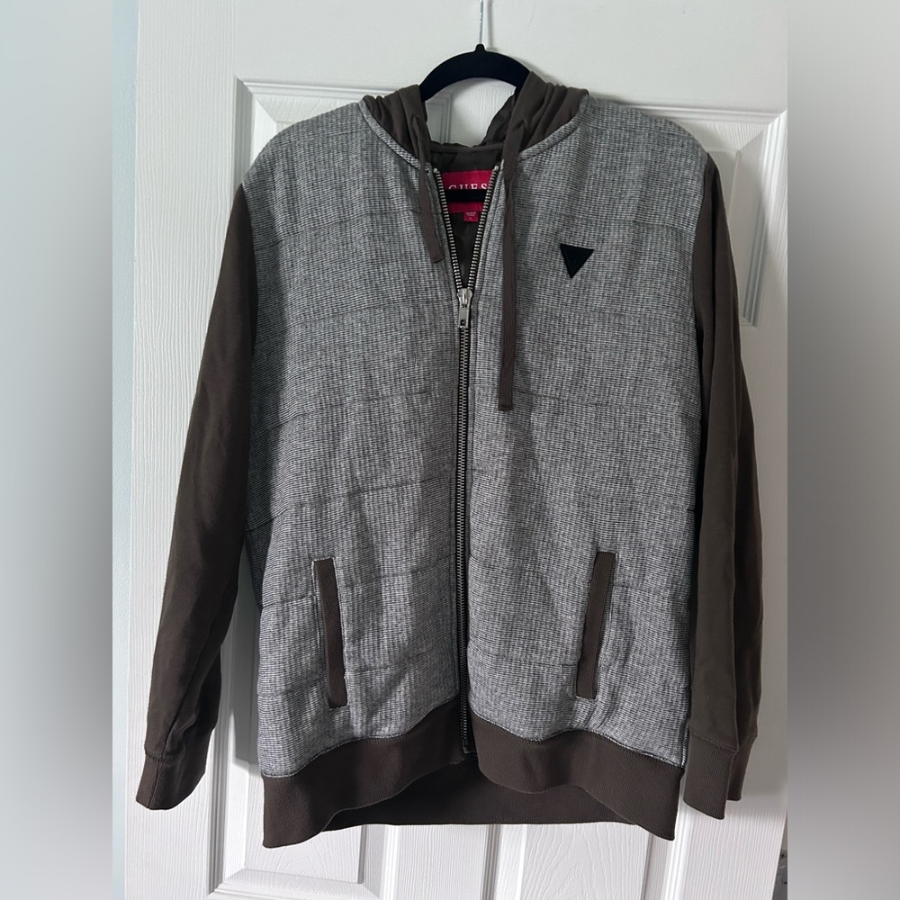 Guess Men’s Lined Zip Hoodie Size L